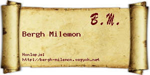 Bergh Milemon névjegykártya